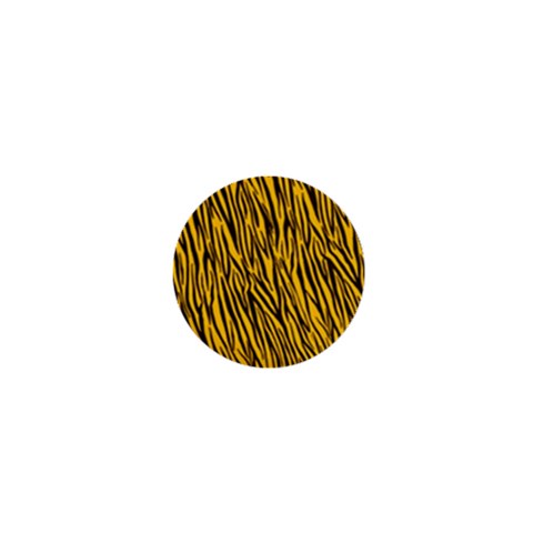 Yellow Zebra Stripes 1  Mini Button from ArtsNow.com Front