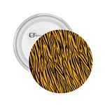 Yellow Zebra Stripes 2.25  Button