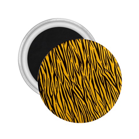 Yellow Zebra Stripes 2.25  Magnet from ArtsNow.com Front