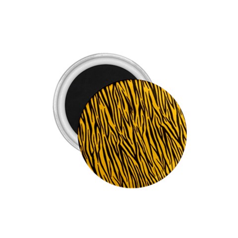 Yellow Zebra Stripes 1.75  Magnet from ArtsNow.com Front