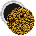 Yellow Zebra Stripes 3  Magnet