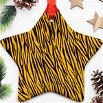 Yellow Zebra Stripes Ornament (Star)