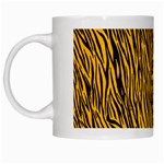 Yellow Zebra Stripes White Mug