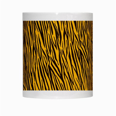 Yellow Zebra Stripes White Mug from ArtsNow.com Center