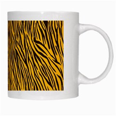 Yellow Zebra Stripes White Mug from ArtsNow.com Right