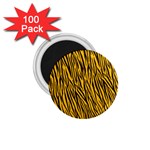 Yellow Zebra Stripes 1.75  Magnet (100 pack) 