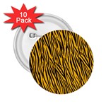 Yellow Zebra Stripes 2.25  Button (10 pack)