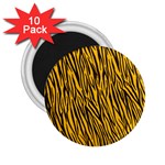 Yellow Zebra Stripes 2.25  Magnet (10 pack)