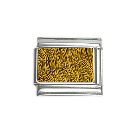 Yellow Zebra Stripes Italian Charm (9mm) from ArtsNow.com Front