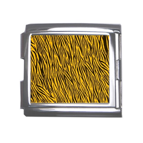 Yellow Zebra Stripes Mega Link Italian Charm (18mm) from ArtsNow.com Front