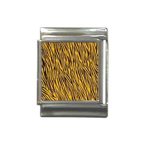 Yellow Zebra Stripes Italian Charm (13mm) from ArtsNow.com Front