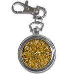 Yellow Zebra Stripes Key Chain Watch