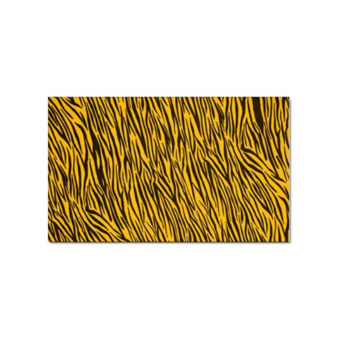 Yellow Zebra Stripes Sticker (Rectangular) from ArtsNow.com Front