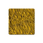 Yellow Zebra Stripes Magnet (Square)