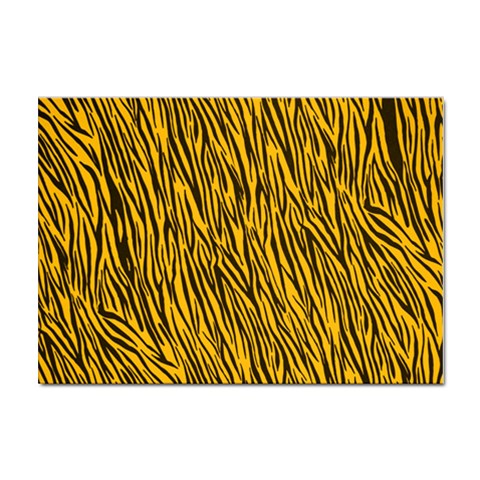 Yellow Zebra Stripes Sticker A4 (10 pack) from ArtsNow.com Front