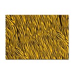 Yellow Zebra Stripes Sticker A4 (10 pack)