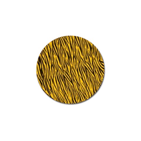 Yellow Zebra Stripes Golf Ball Marker from ArtsNow.com Front