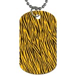 Yellow Zebra Stripes Dog Tag (Two Sides)