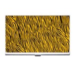 Yellow Zebra Stripes Business Card Holder