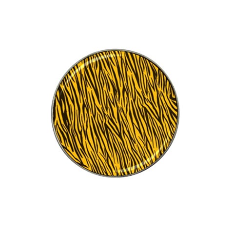 Yellow Zebra Stripes Hat Clip Ball Marker from ArtsNow.com Front