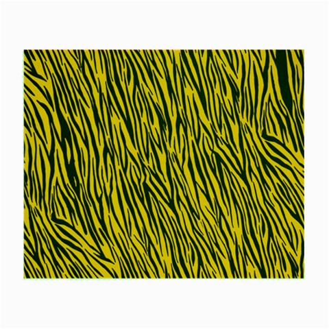 Yellow Zebra Stripes Small Glasses Cloth from ArtsNow.com Front