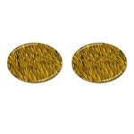 Yellow Zebra Stripes Cufflinks (Oval)