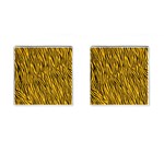 Yellow Zebra Stripes Cufflinks (Square)