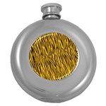 Yellow Zebra Stripes Hip Flask (5 oz)