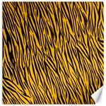 Yellow Zebra Stripes Canvas 12  x 12 