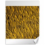 Yellow Zebra Stripes Canvas 12  x 16 