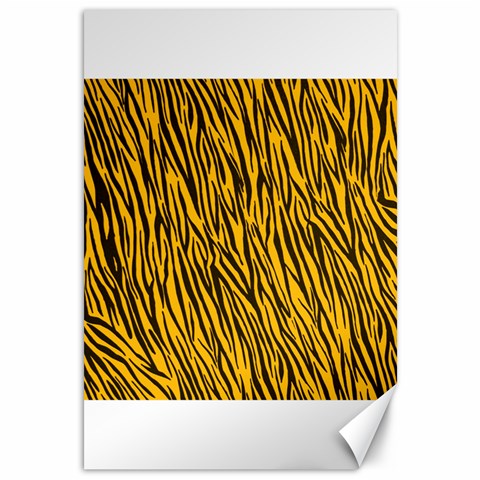 Yellow Zebra Stripes Canvas 12  x 18  from ArtsNow.com 11.88 x17.36  Canvas - 1