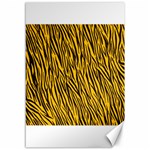 Yellow Zebra Stripes Canvas 12  x 18 