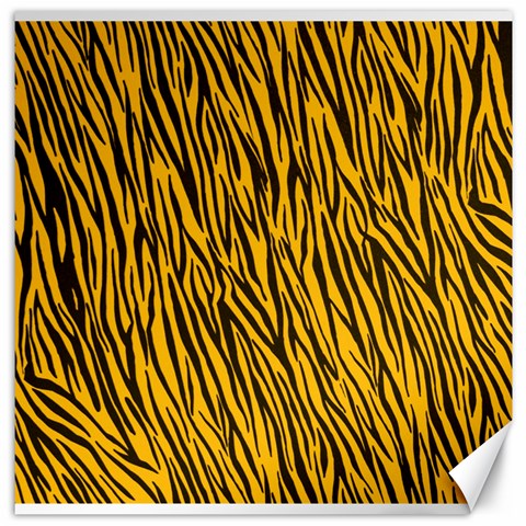 Yellow Zebra Stripes Canvas 16  x 16  from ArtsNow.com 15.2 x15.41  Canvas - 1