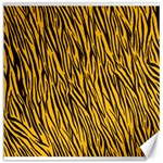 Yellow Zebra Stripes Canvas 16  x 16 