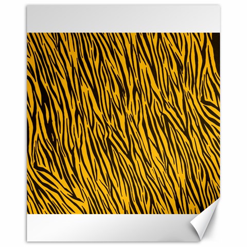 Yellow Zebra Stripes Canvas 16  x 20  from ArtsNow.com 15.75 x19.29  Canvas - 1