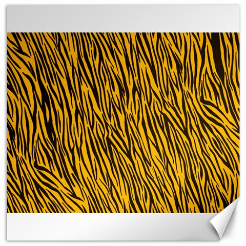 Yellow Zebra Stripes Canvas 20  x 20  from ArtsNow.com 19 x19.27  Canvas - 1