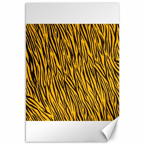 Yellow Zebra Stripes Canvas 24  x 36  from ArtsNow.com 23.35 x34.74  Canvas - 1