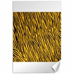 Yellow Zebra Stripes Canvas 24  x 36 