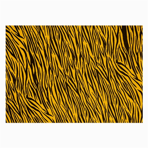 Yellow Zebra Stripes Large Glasses Cloth from ArtsNow.com Front