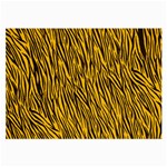 Yellow Zebra Stripes Large Glasses Cloth