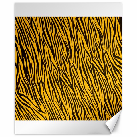 Yellow Zebra Stripes Canvas 11  x 14  from ArtsNow.com 10.95 x13.48  Canvas - 1