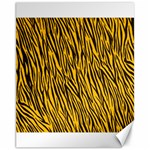 Yellow Zebra Stripes Canvas 11  x 14 