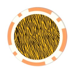 Yellow Zebra Stripes Poker Chip Card Guard from ArtsNow.com Front