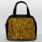 Yellow Zebra Stripes Classic Handbag (One Side)