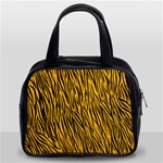 Yellow Zebra Stripes Classic Handbag (Two Sides)