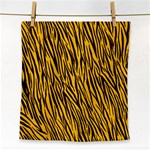 Yellow Zebra Stripes Face Towel