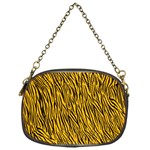 Yellow Zebra Stripes Chain Purse (One Side)