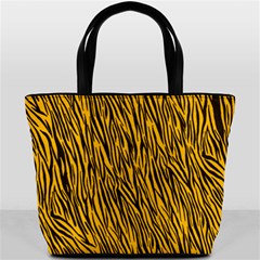 Yellow Zebra Stripes Bucket Bag from ArtsNow.com Front