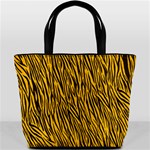 Yellow Zebra Stripes Bucket Bag