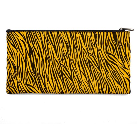 Yellow Zebra Stripes Pencil Case from ArtsNow.com Back